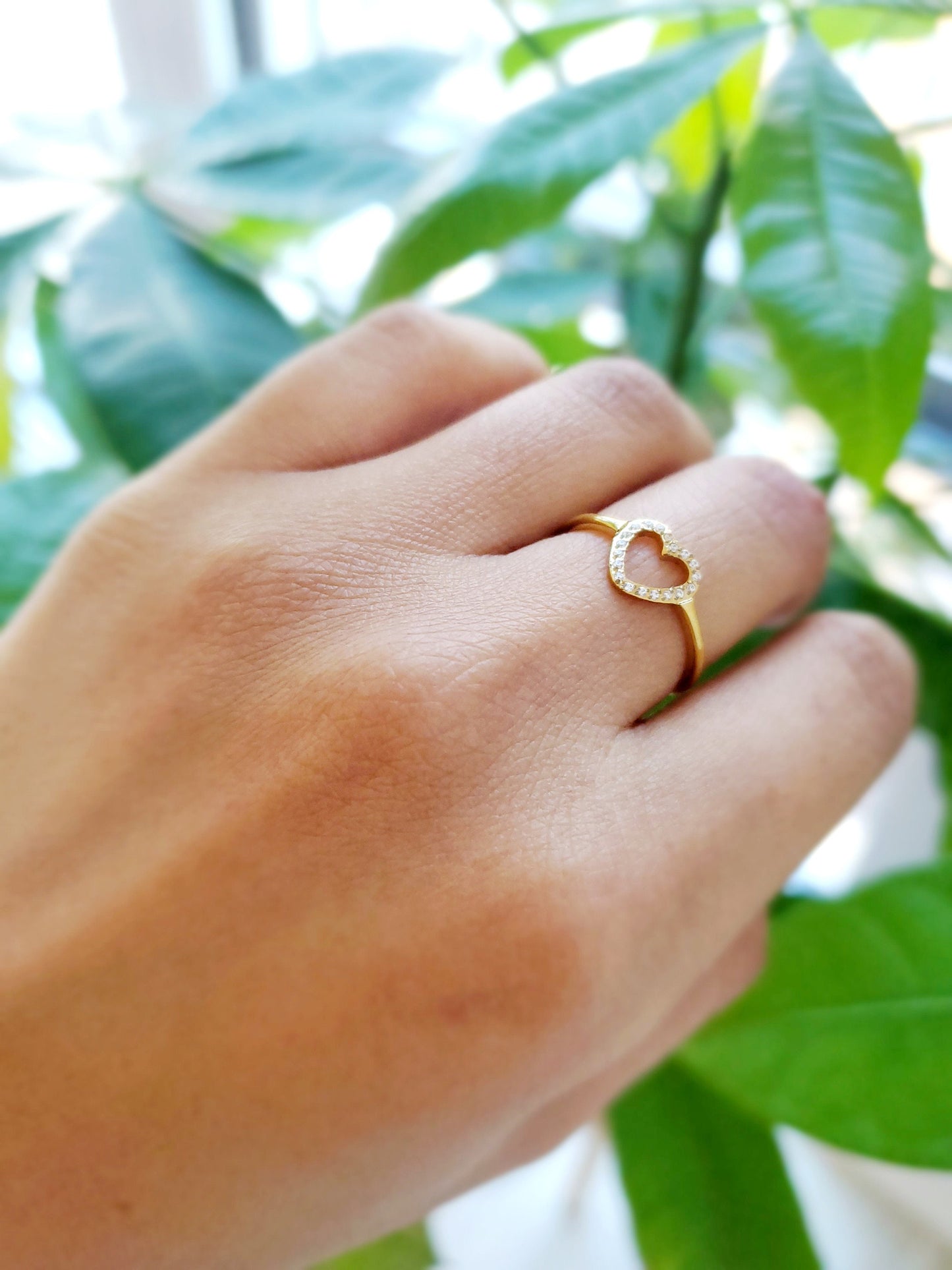 24k gold Love ring