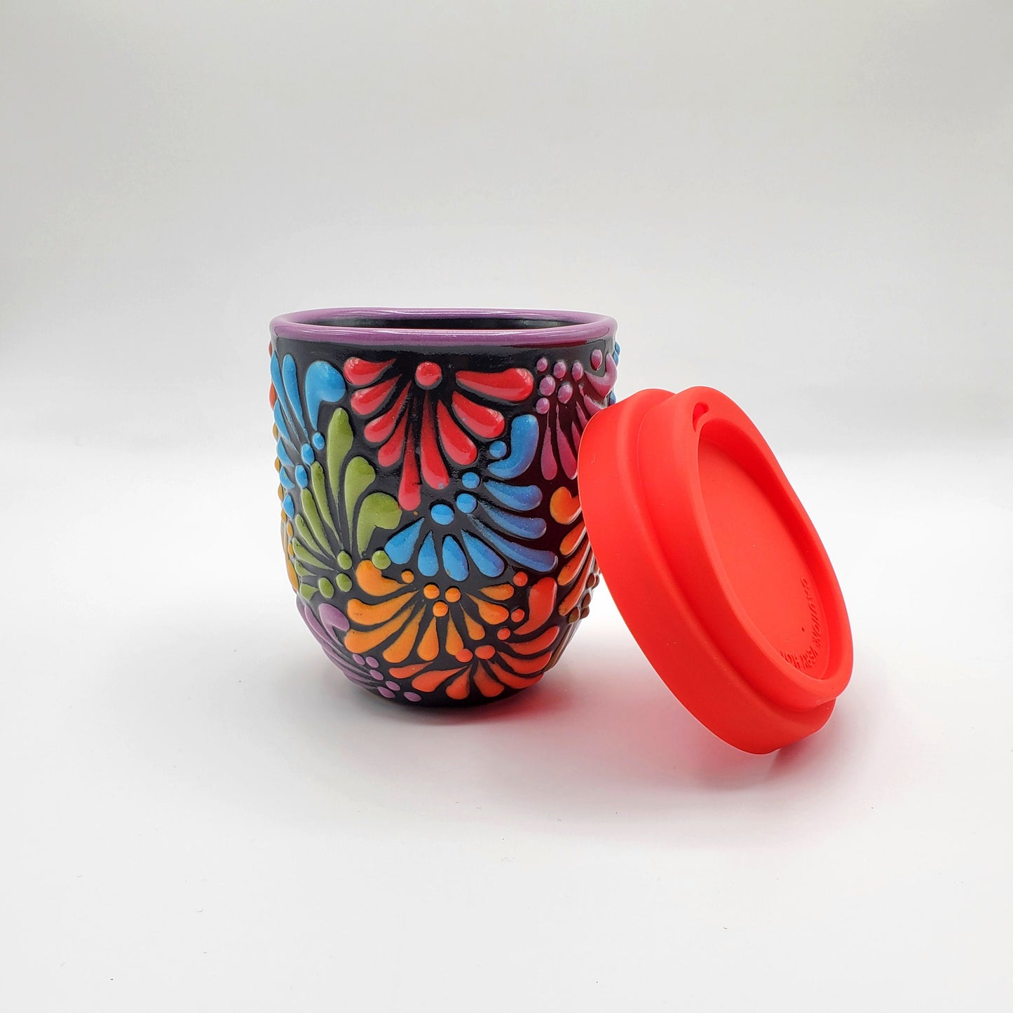 Handmade Multicolored Talavera Ceramic Tumblers