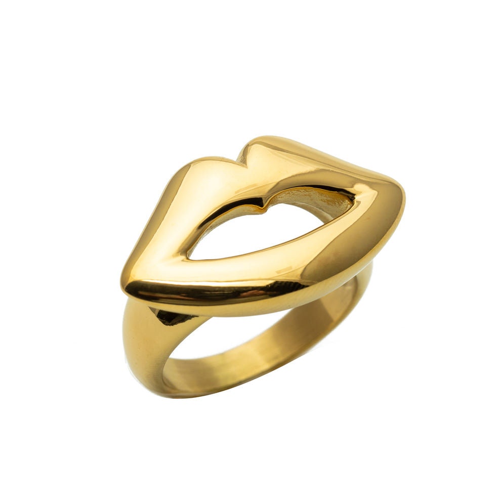 24k gold Kiss ring