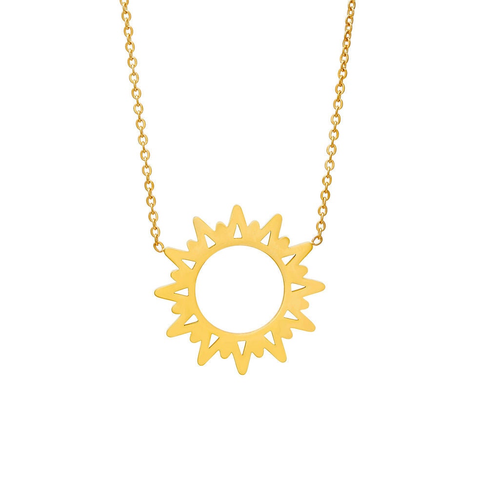 24k gold Sun necklace