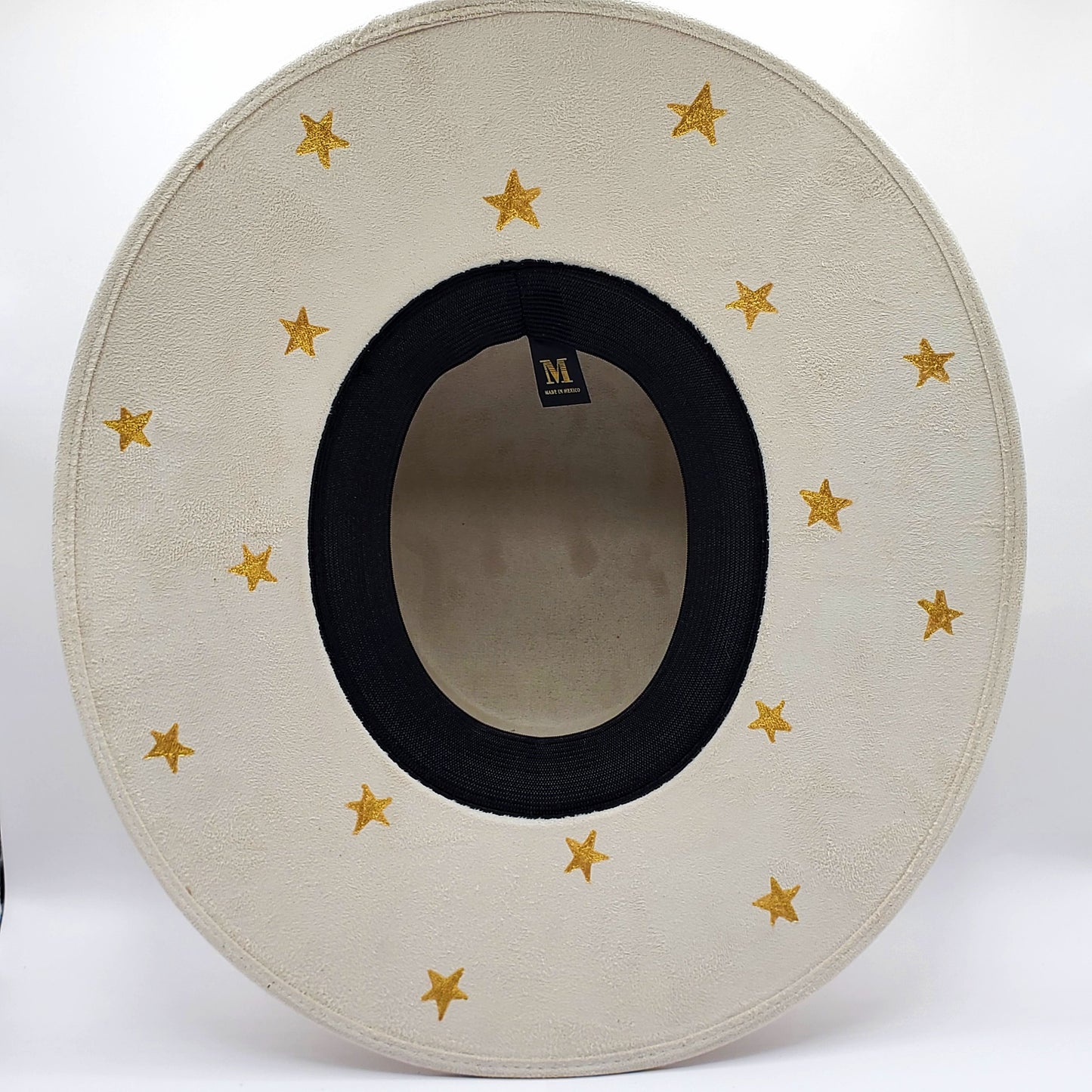 Hand painted suede hat SHINE AND STARS