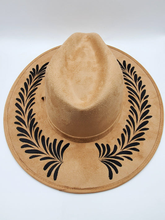 Handpainted suede hat GREECE