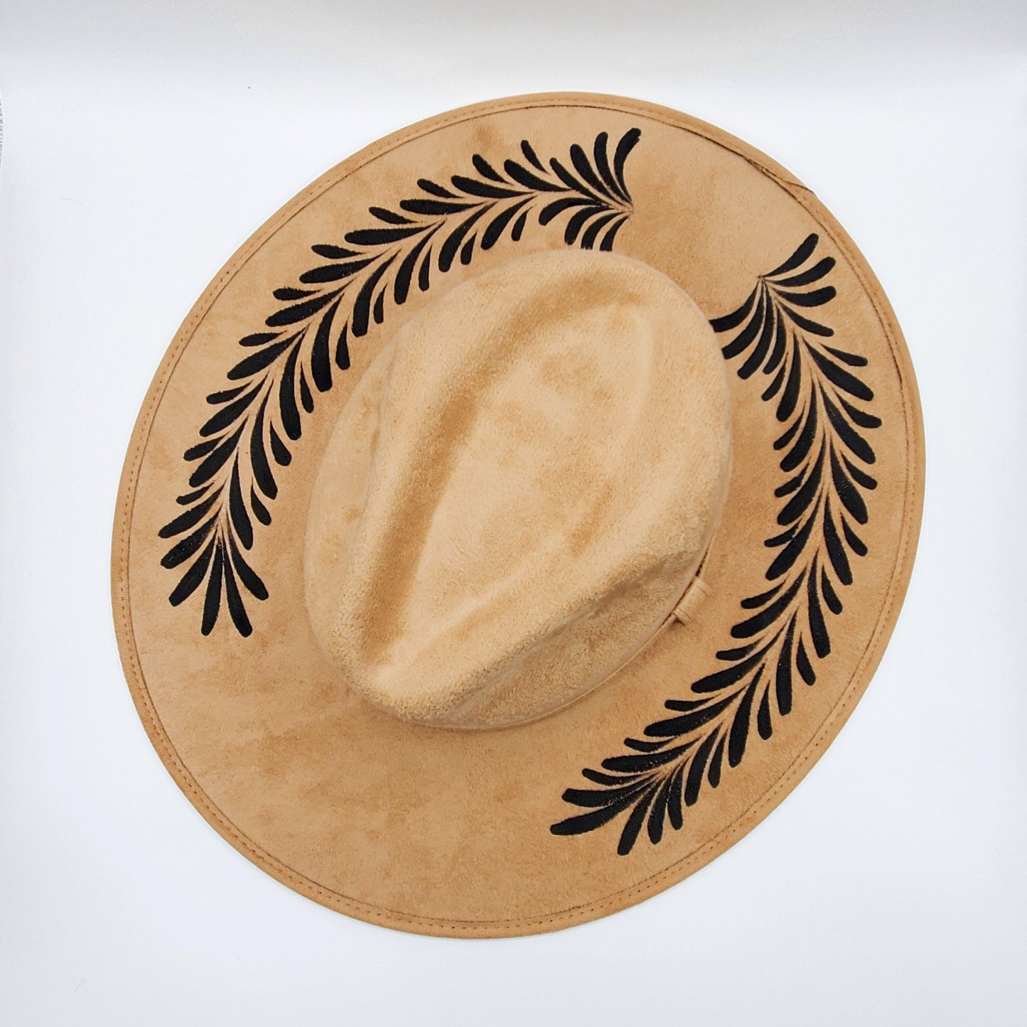 Handpainted suede hat GREECE